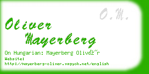 oliver mayerberg business card